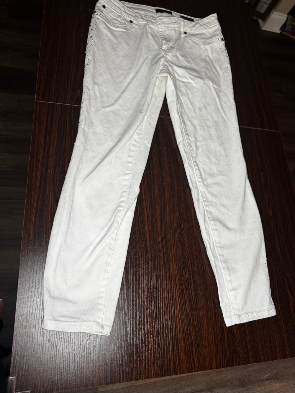 White Skinny Jessica Simpson Studded Jeans